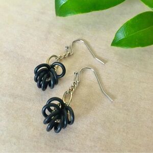 Black Clover Rings Simple Dangle Earrings